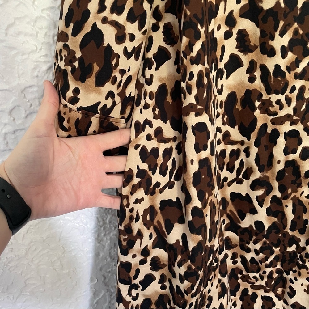 Leopard Print Jacket Coat Large - Picture 6 of 9